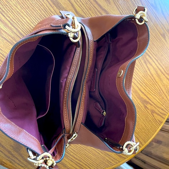 Coach Brown Leather Tote Bag - Picture 10 of 12